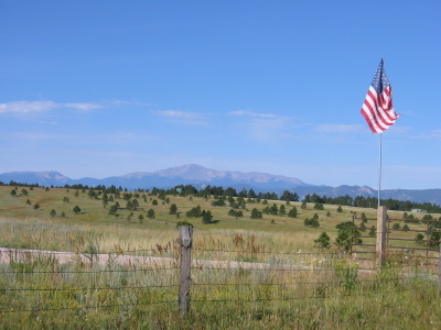 Pikes Peak from north of Black Forest.